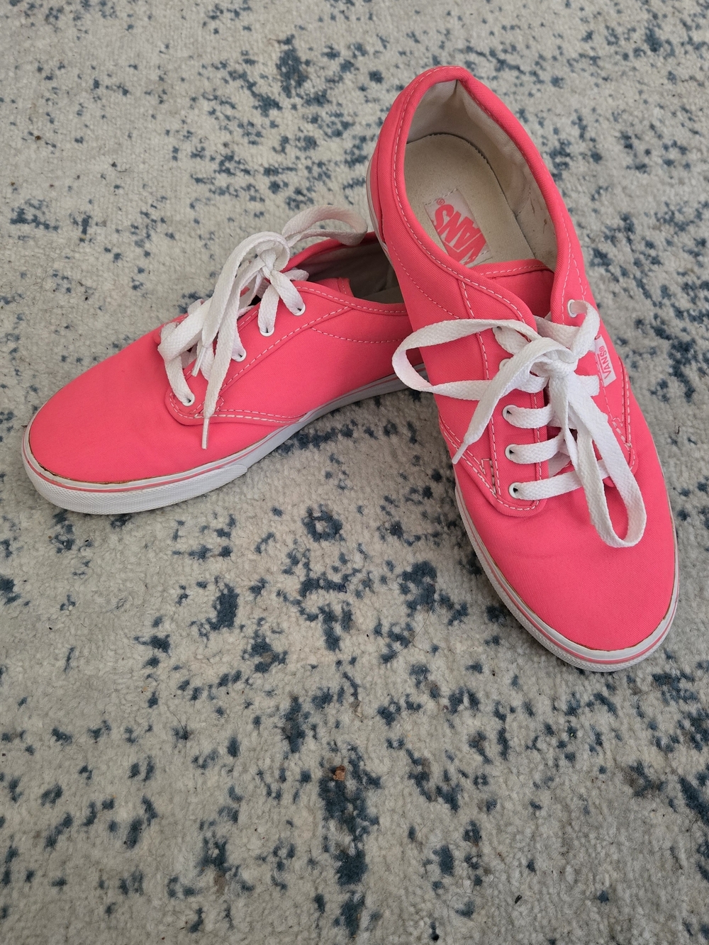 Vans Neon Pink Canvas Lace-Up Sneakers